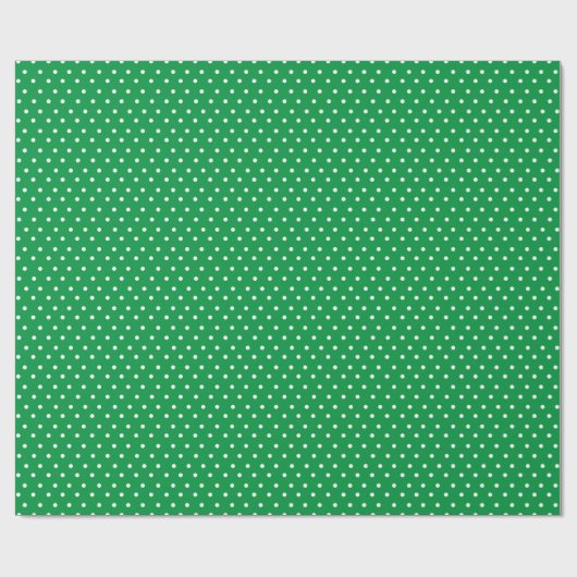 Green Polka Dot Cadeaupapier (Vlak)
