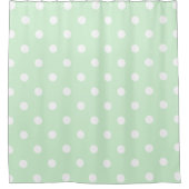 Green Polka Dot Douchegordijn (Voorkant)