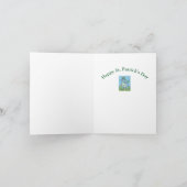 GREEN POLKA DOT FLAMINGO, FUNNY ST. PATRICK'S DAG FEESTDAGEN KAART (Binnen)