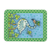 GREEN POLKA DOT FLAMINGO, FUNNY ST. PATRICK'S DAG MAGNEET (Horizontaal)