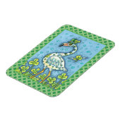 GREEN POLKA DOT FLAMINGO, FUNNY ST. PATRICK'S DAG MAGNEET (Linkerzijde)