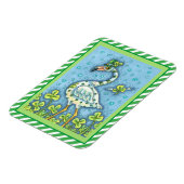 GREEN POLKA DOT FLAMINGO, FUNNY ST. PATRICK'S DAG MAGNEET (Linkerzijde)