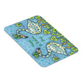 GREEN POLKA DOT FLAMINGOS, FUNNY ST. PATRICK'S DAG MAGNEET (Rechterzijde)