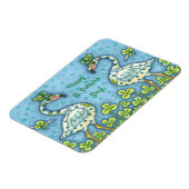 GREEN POLKA DOT FLAMINGOS, FUNNY ST. PATRICK'S DAG MAGNEET (Linkerzijde)