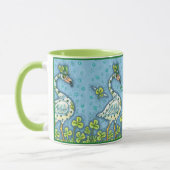 GREEN POLKA DOT FLAMINGOS, FUNNY ST. PATRICK'S DAG MOK (Links)