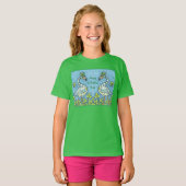 GREEN POLKA DOT FLAMINGOS, FUNNY ST. PATRICK'S DAG T-SHIRT (Voorkant volledig)
