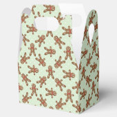 Green Polka Dot Gingerbrood Man Kerstkoekje Bedankdoosjes (Geopend)