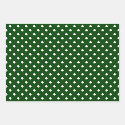 Green Polka Dot Inpakpapier Vel (Voorkant)