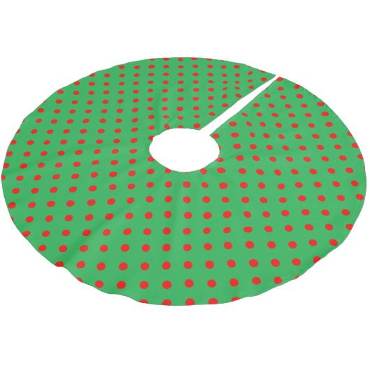 Green Polka Dot Kerstboom Rok (Gekanteld)