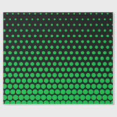 Green Polka Dot Modern Black Cadeaupapier (Vlak)