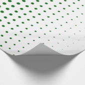 Green Polka Dot Modern White Cadeaupapier (Hoek)