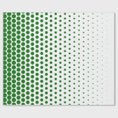 Green Polka Dot Modern White Cadeaupapier (Vlak)