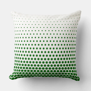 Green Polka Dot Modern White Kussen