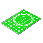Green Polka Dot Monogram Notitieboek (Linkerzijde)