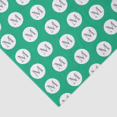 Green Polka Dot Monogram Tas Tissuepapier (Detail)