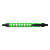 Green Polka Dot Monogram Zwarte Inkt Pen (Achterkant)