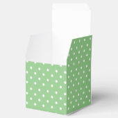 Green Polka Dot Pattern Bedankdoosjes (Geopend)