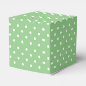 Green Polka Dot Pattern Bedankdoosjes (Achterkant)