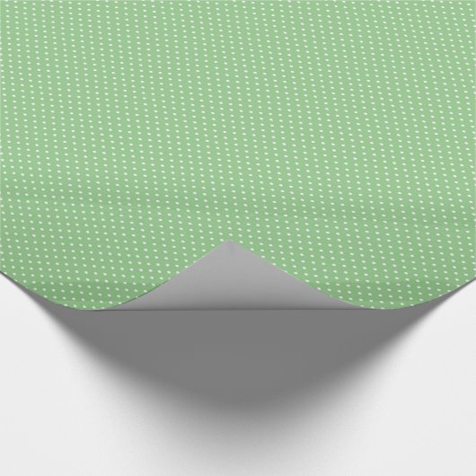 Green Polka Dot Pattern Cadeaupapier (Hoek)