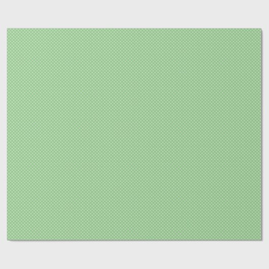 Green Polka Dot Pattern Cadeaupapier (Vlak)
