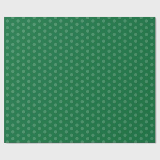 Green Polka Dot Pattern Cadeaupapier (Vlak)