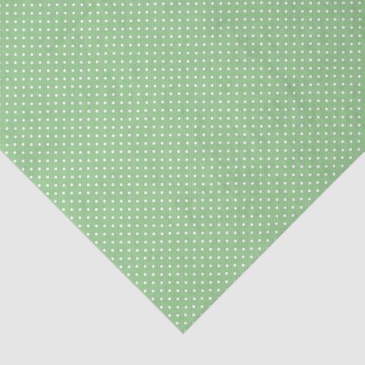 Green Polka Dot Pattern Tissuepapier (Detail)