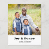 Green Polka Dot Photo Peace and Joy Kerstmis (Voorkant)