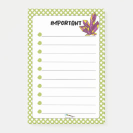 Green Polka Dot Red Diamond Post-it® Notes