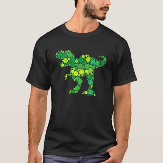 Green Polka Dot Rex Dinosaur International Dot Day T-shirt (Voorkant)