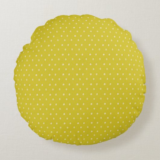 Green Polka Dot Rond Kussen (Voorkant)