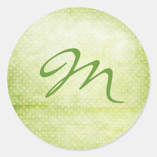 Green Polka Dot Ronde Sticker (Voorkant)