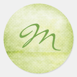 Green Polka Dot Ronde Sticker