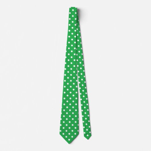 Green Polka Dot Stropdas (Voorkant)