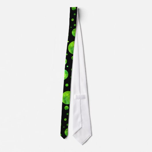 Green Polka Dot Stropdas (Achterkant)
