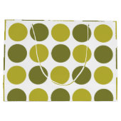 Green Polka Dots Baby Shower Birthday Groot Cadeauzakje (Achterkant)