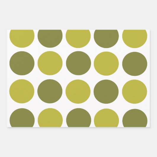 Green Polka Dots Baby Shower Birthday Inpakpapier Vel (Voorkant 2)