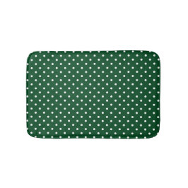 Green Polka Dots Bath Mat