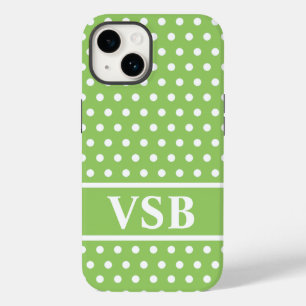 Green Polka Dots Case-Mate iPhone 14 Hoesje