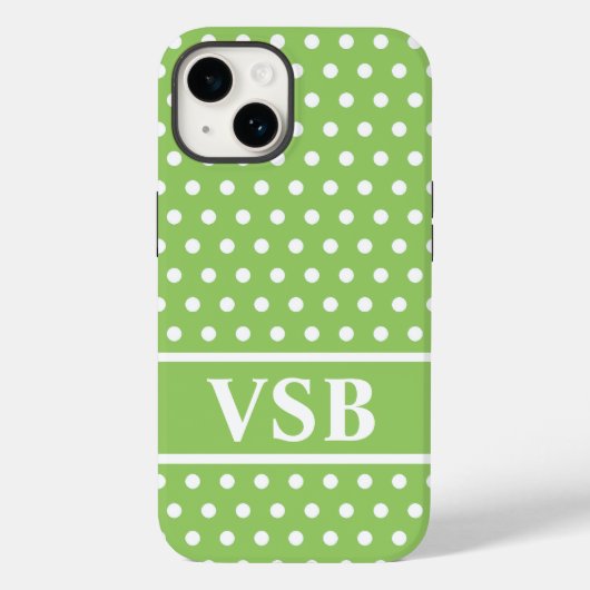 Green Polka Dots Case-Mate iPhone Case (Achterkant)