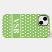Green Polka Dots Case-Mate iPhone Case (Achterkant (horizontaal))