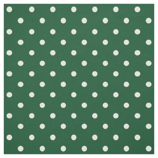 Green Polka Dots Fabric Stof (Swatch)