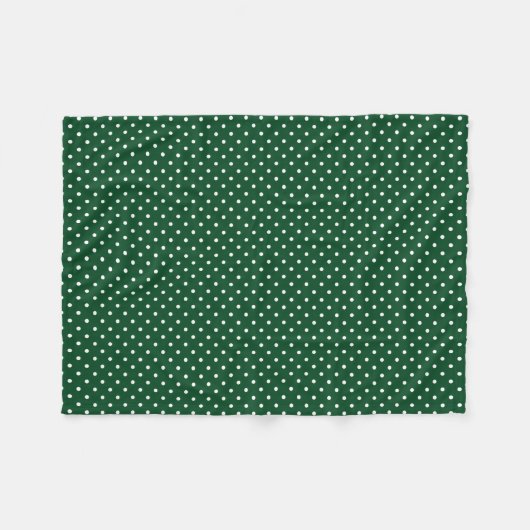 Green Polka Dots Fleece Blanket (Voorkant (Horizontaal))