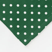 Green Polka Dots Fleece Blanket (Hoek)