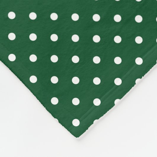 Green Polka Dots Fleece Blanket (Hoek)