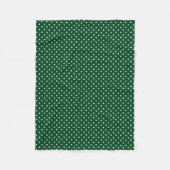 Green Polka Dots Fleece Blanket (Voorkant)