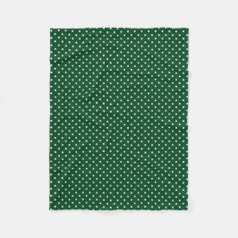 Green Polka Dots Fleece Blanket Deken