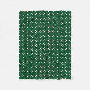 Green Polka Dots Fleece Blanket Deken