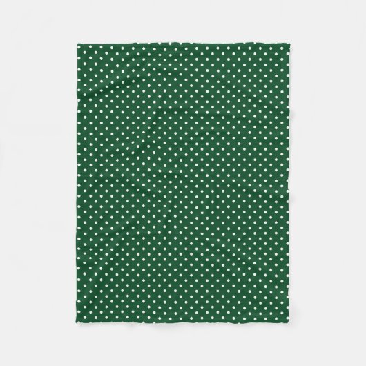 Green Polka Dots Fleece Blanket Deken (Voorkant)