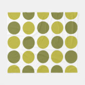 Green Polka Dots  Fleece Deken (Voorkant (Horizontaal))