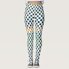Green Polka Dots Gradient Leggings